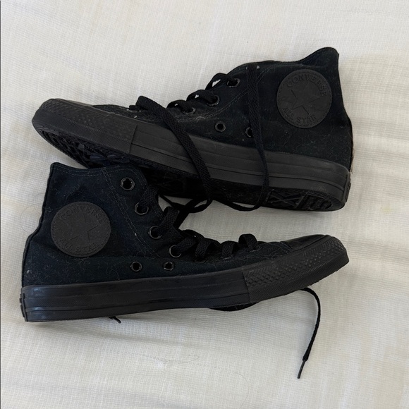 Converse Kids Black High-Top Sneakers - Picture 1 of 4
